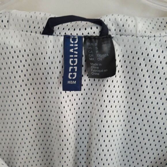 Divided H&M Windbreaker Jacket Womens Size S Red Blue Long Sleeve Full Zip - Picture 3 of 9